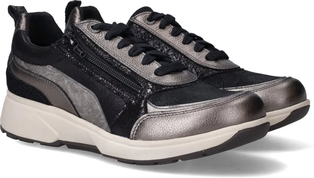 Xsensible Valletta Dames Sneakers - Leer - Zilver - Maat 43