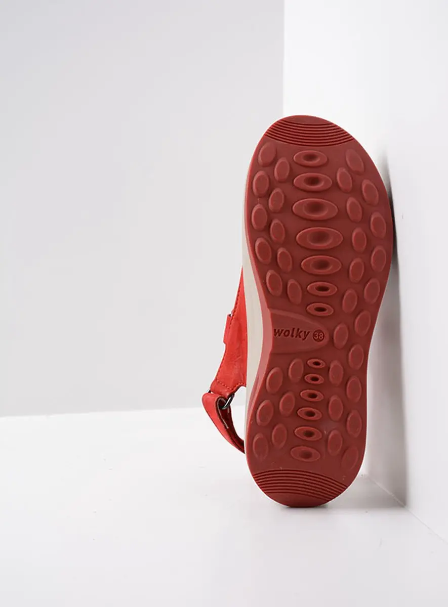 Wolky Adura Sandalen - Rood Nubuck