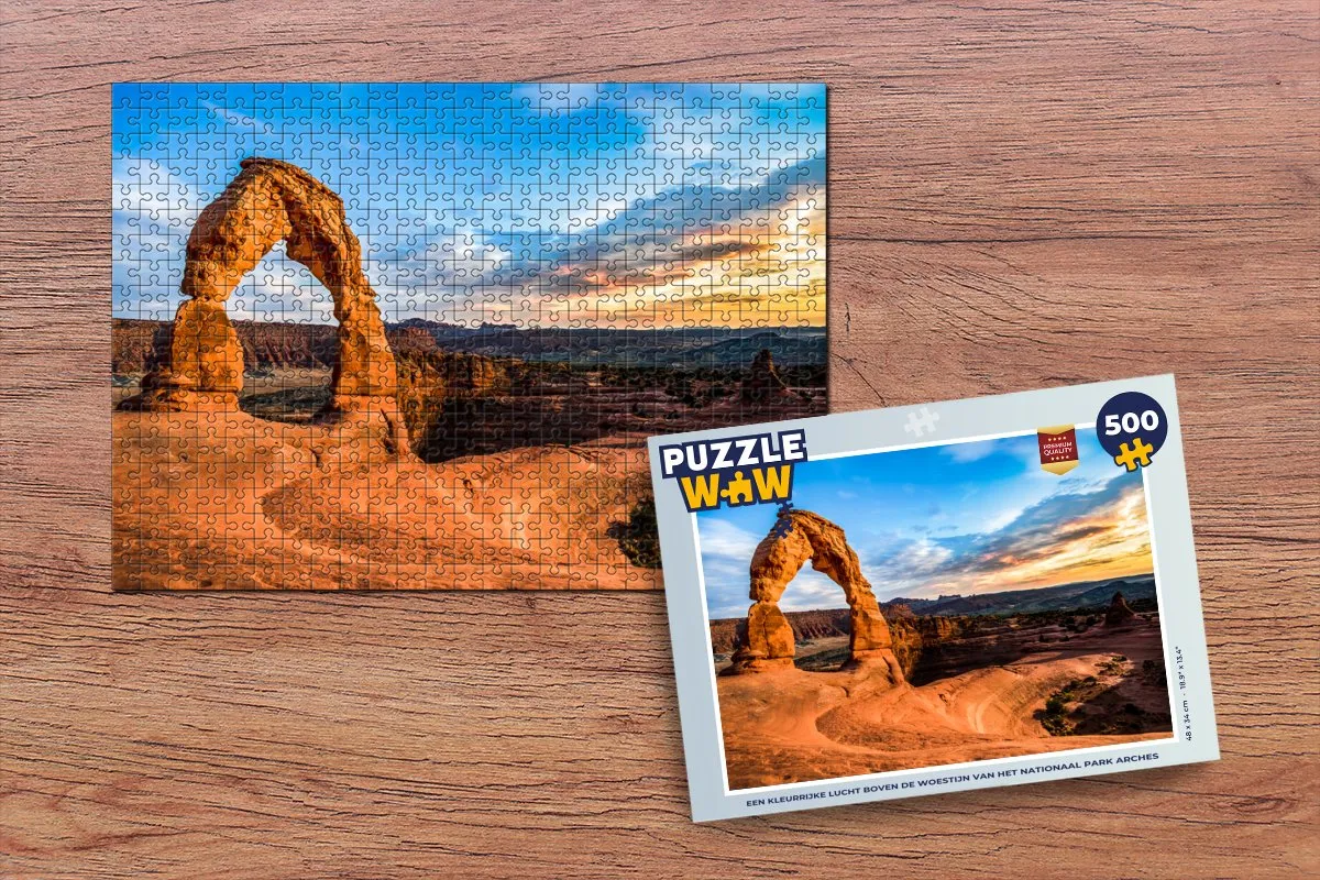 PuzzleWow Arches Legpuzzel 500 Stuks - Multicolor