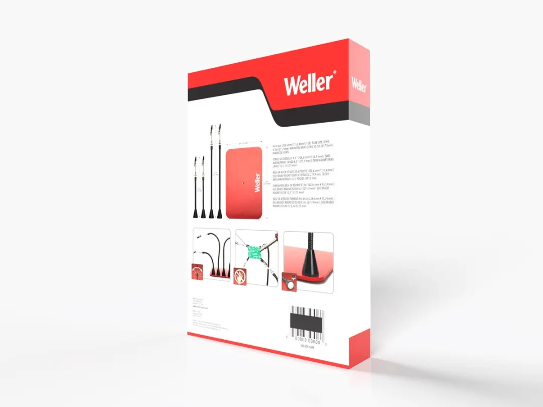 Weller WLACCHHM-02 - Printplaathouder / Derde Hand - Met 4 Magnetische Klemmen