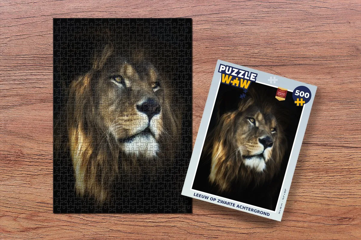 PuzzleWow Leeuw Legpuzzel 500 Stuks - Multicolor