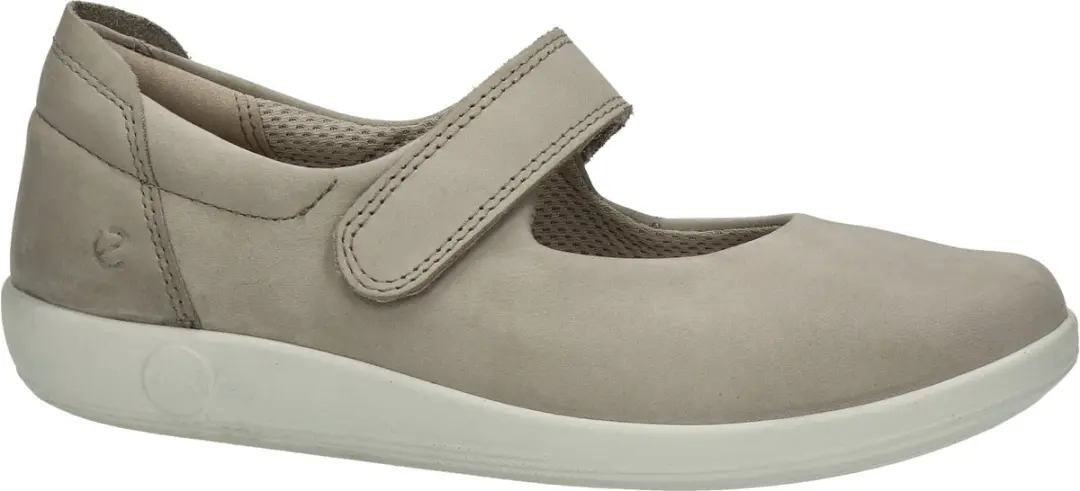 ECCO Soft 2.0 Mary-Jane Nubuck - Beige - Maat 39