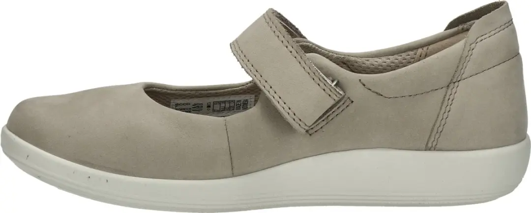 ECCO Soft 2.0 Mary-Jane Nubuck - Beige - Maat 39