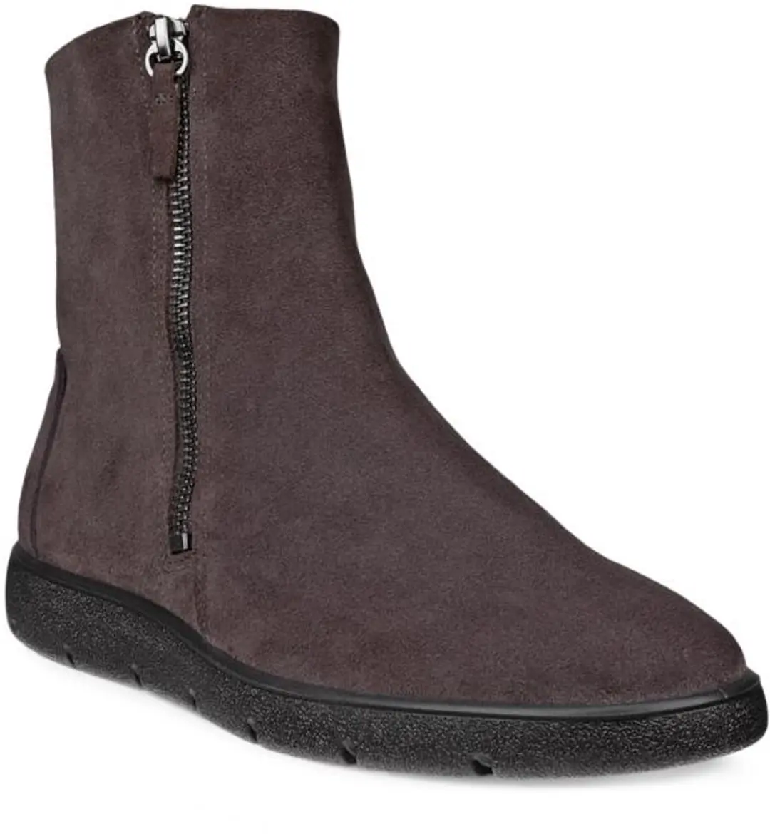 ECCO Bella 2 W Zip Enkellaarsjes - Bruin Suede - Maat 41