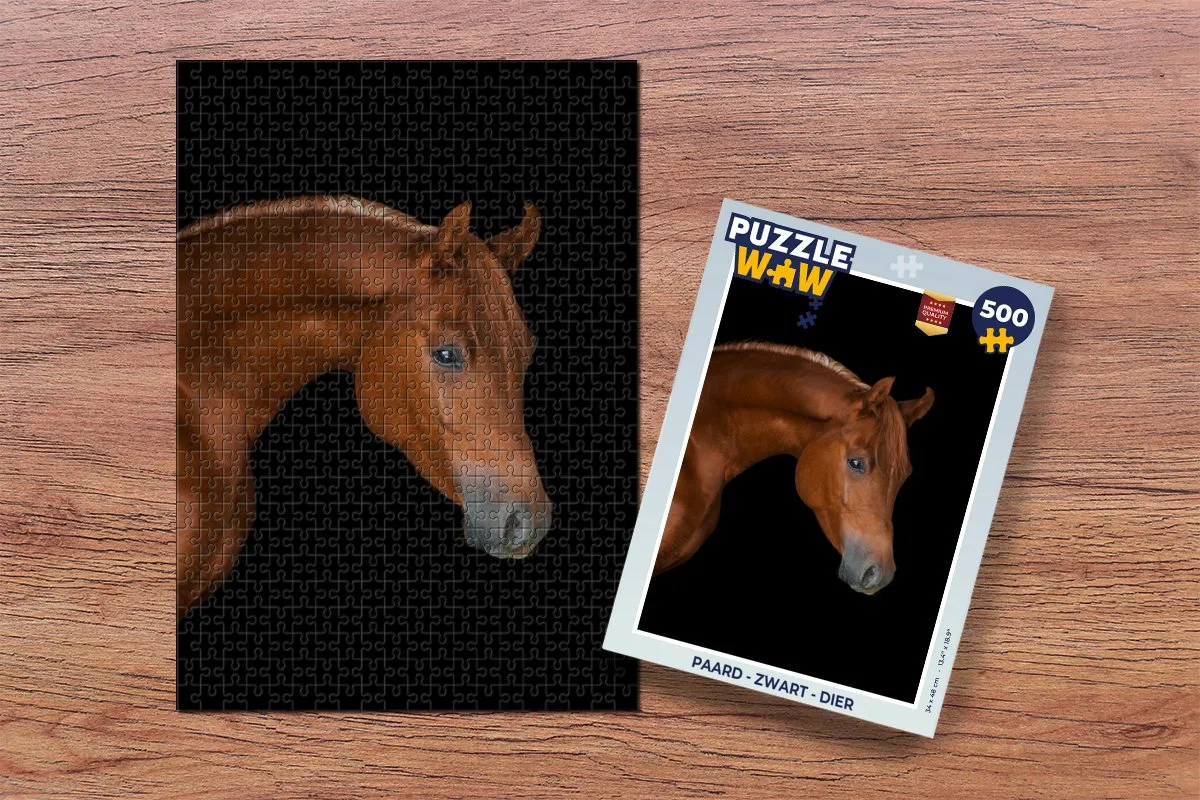 PuzzleWow Paard Legpuzzel 500 Stuks - Multicolor