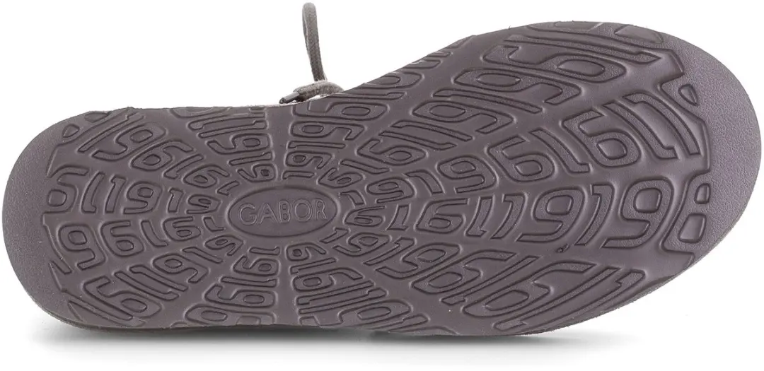 Gabor Dames Enkellaarsjes Suede Rits 7821 5 - Grijs - Maat 42 - afbeelding 5 van 6