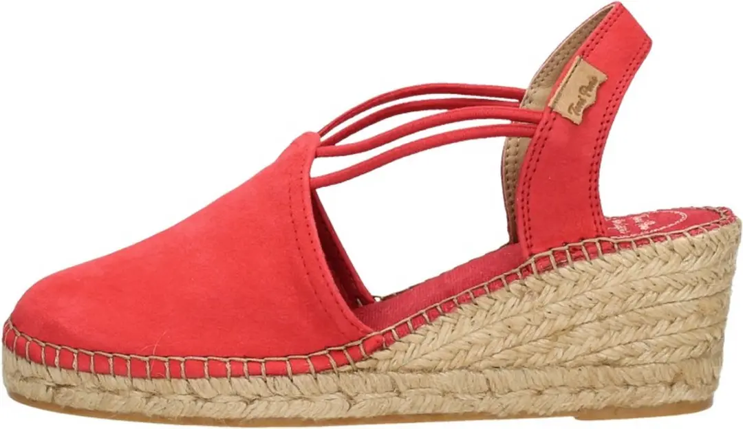 Toni Pons Tremp dames espadrille op sleehak - Rood - Maat 36 - afbeelding 2 van 6