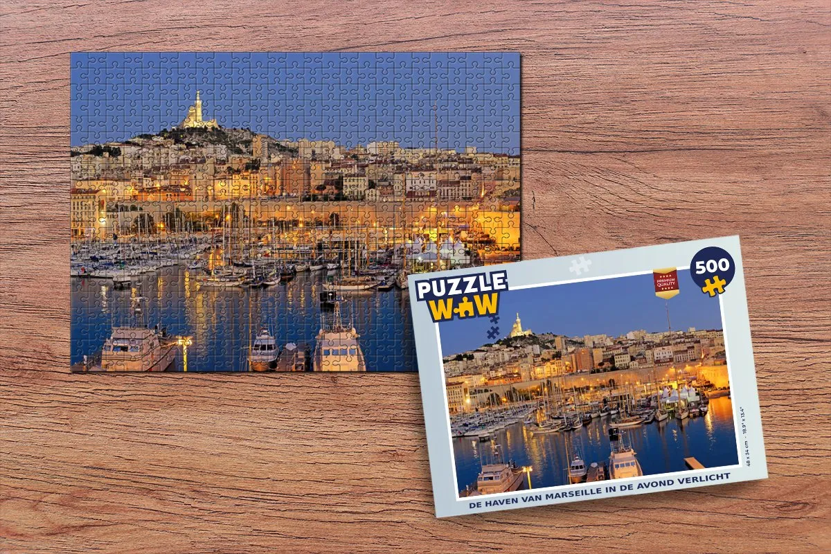 PuzzleWow Haven Marseille Legpuzzel 500 Stuks - Multicolor
