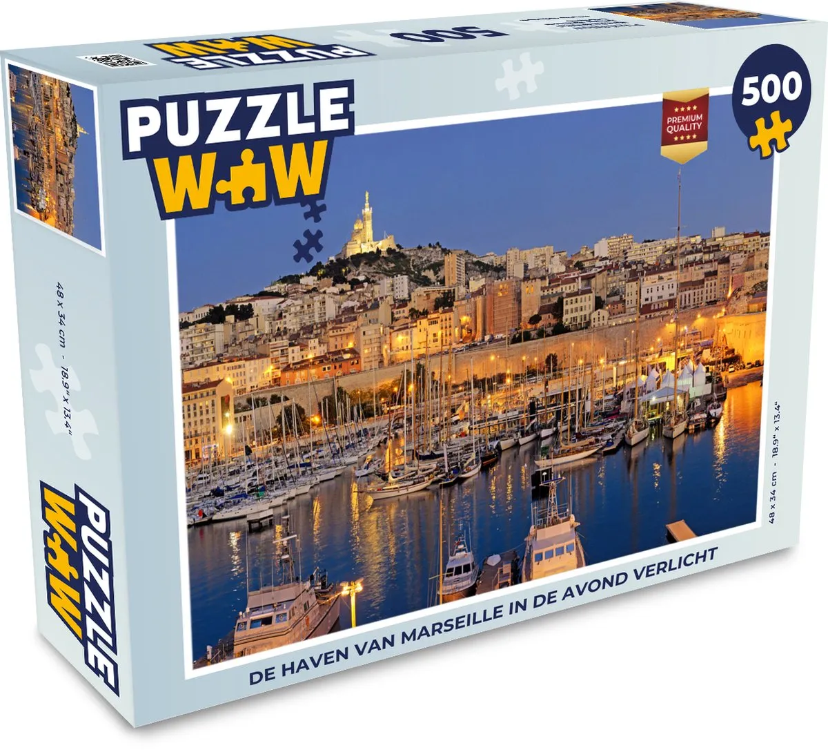 PuzzleWow Haven Marseille Legpuzzel 500 Stuks - Multicolor