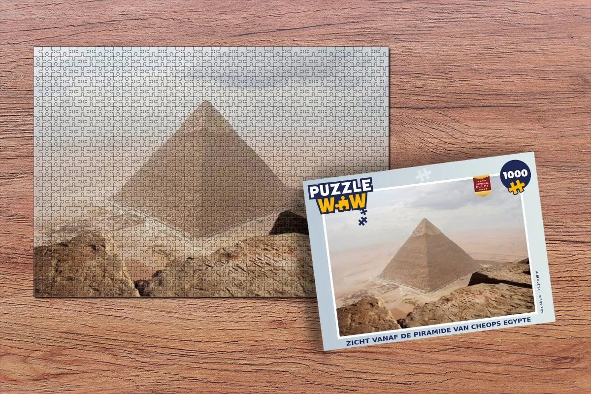 PuzzleWow Legpuzzel 1000 Stuks - Cheops Piramide Multicolor