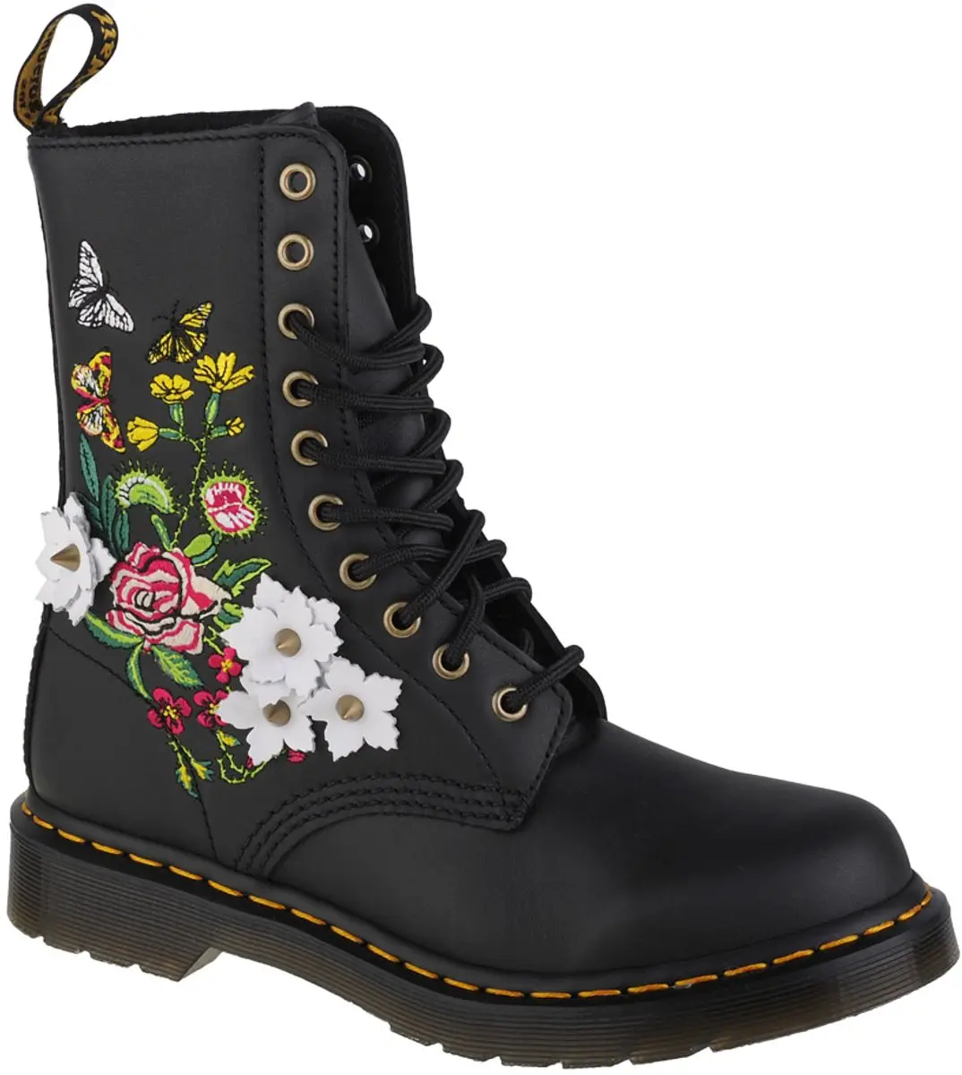 Dr. Martens 1490 Floral, Vrouwen, Zwart, Laarzen, maat: 36