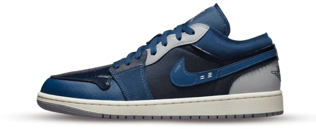 Air Jordan 1 Low SE Craft Herenschoenen, 47, Obsidian/French Blue/Sail/Ashen Sla