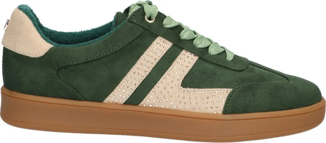 La Strada Sneaker Groen Beige Textiel