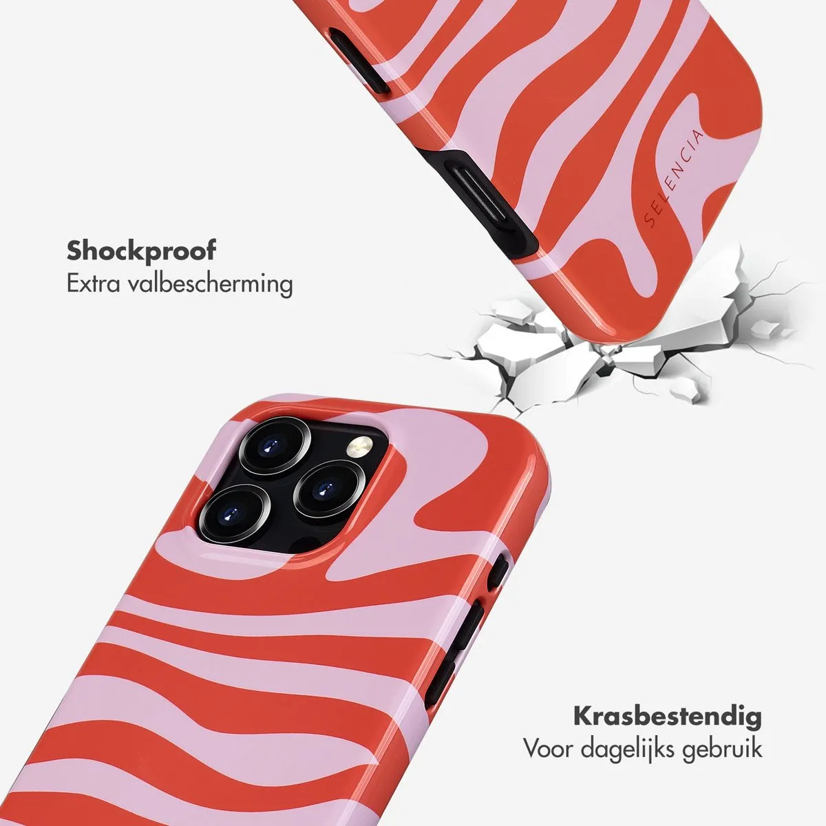 Selencia Hoesje iPhone 16 Pro Dream Swirl Pink - MagSafe