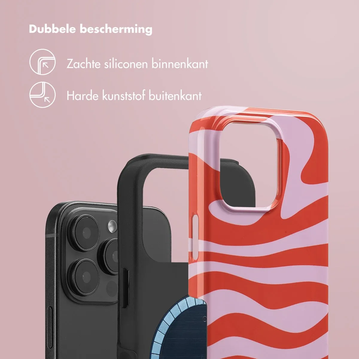 Selencia Hoesje iPhone 16 Pro Dream Swirl Pink - MagSafe