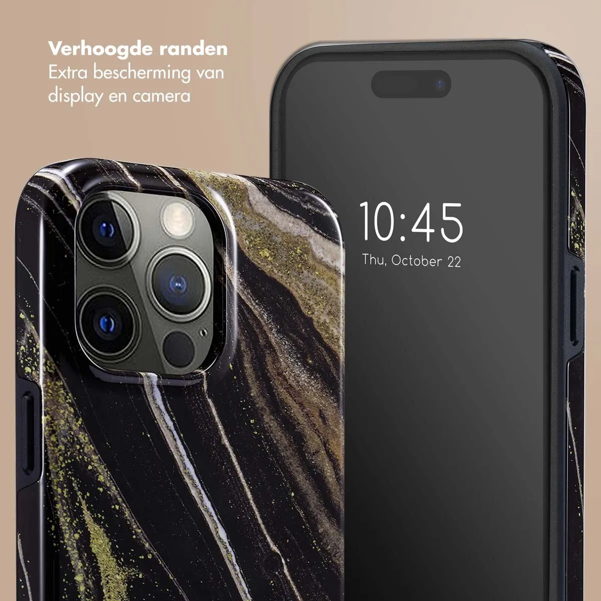 Selencia Hoesje iPhone 15 Pro Max Chic Marble