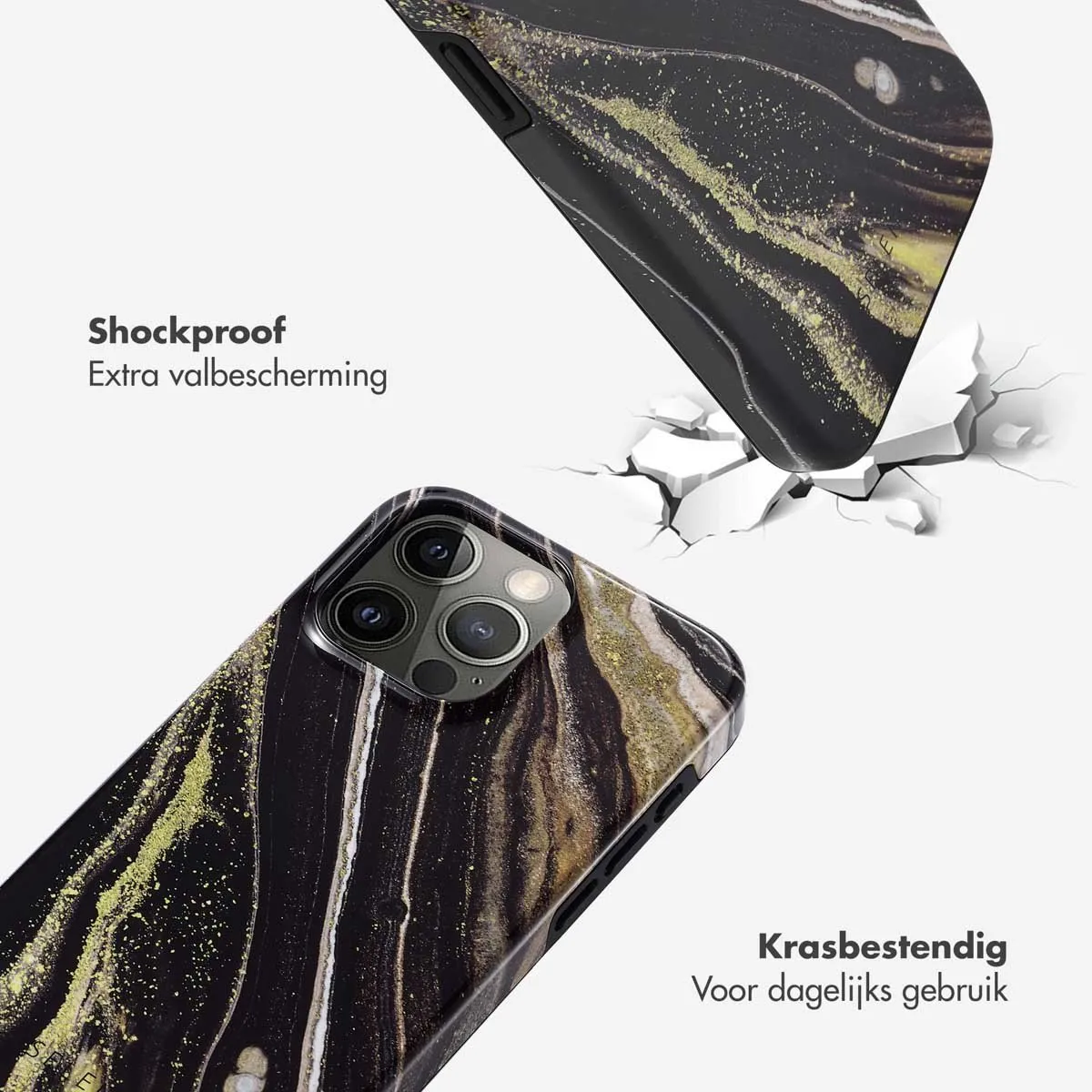 Selencia Hoesje iPhone 15 Pro Max Chic Marble