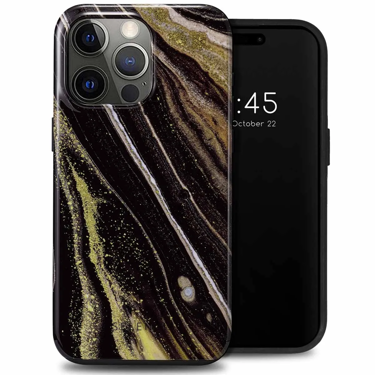 Selencia Hoesje iPhone 15 Pro Max Chic Marble