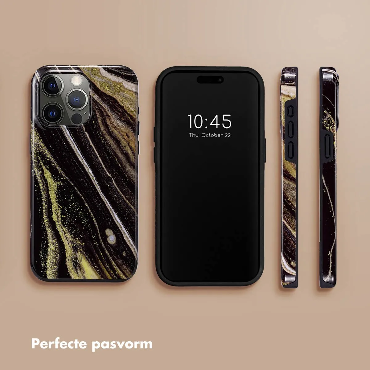 Selencia Hoesje iPhone 15 Pro Max Chic Marble