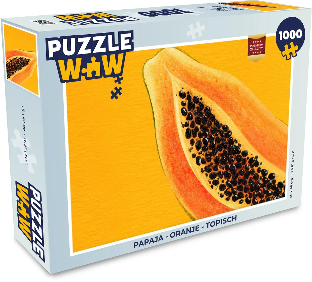 PuzzleWow Papaja Legpuzzel 1000 Stuks - Multicolor