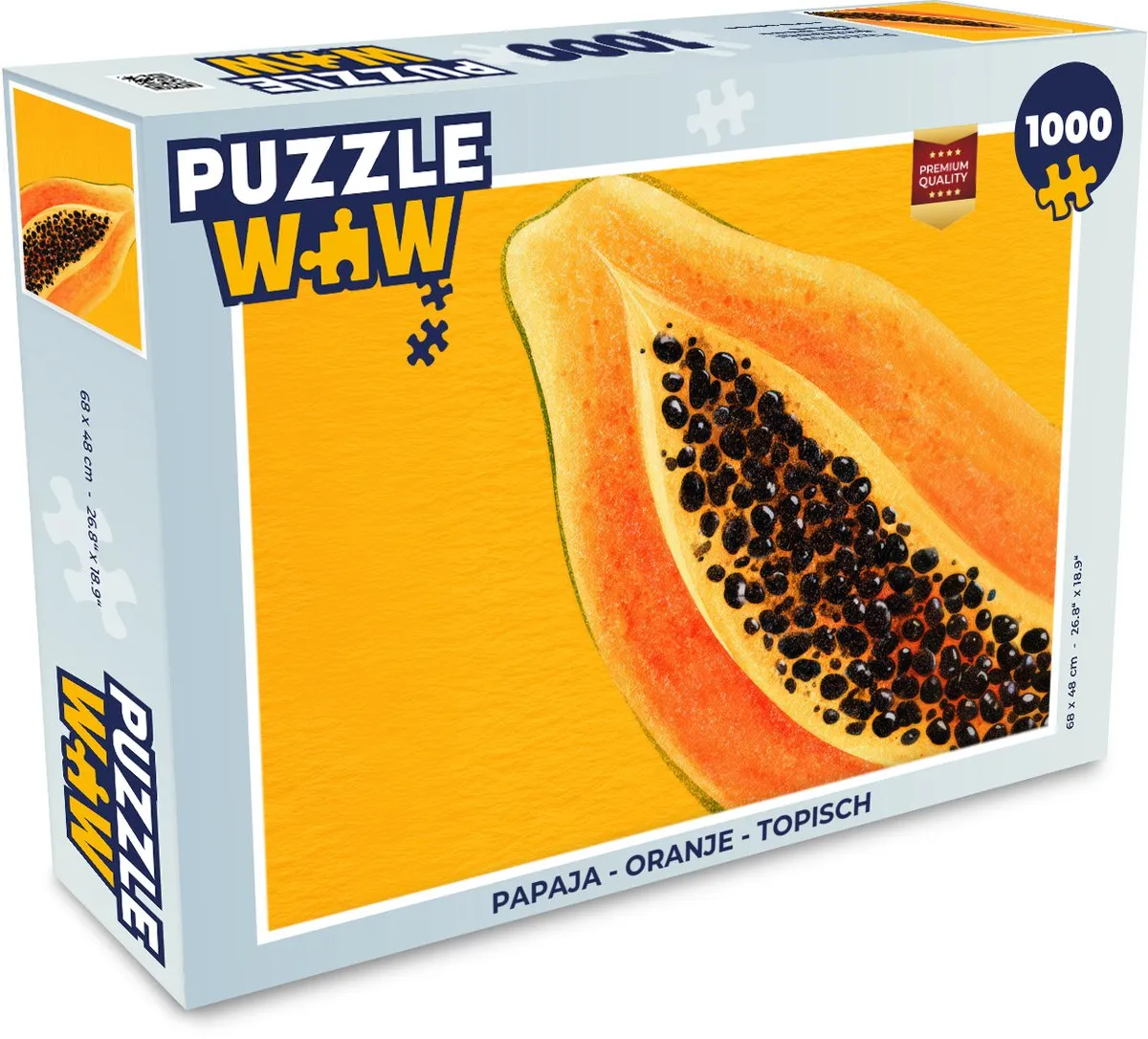PuzzleWow Papaja Legpuzzel 1000 Stuks - Multicolor