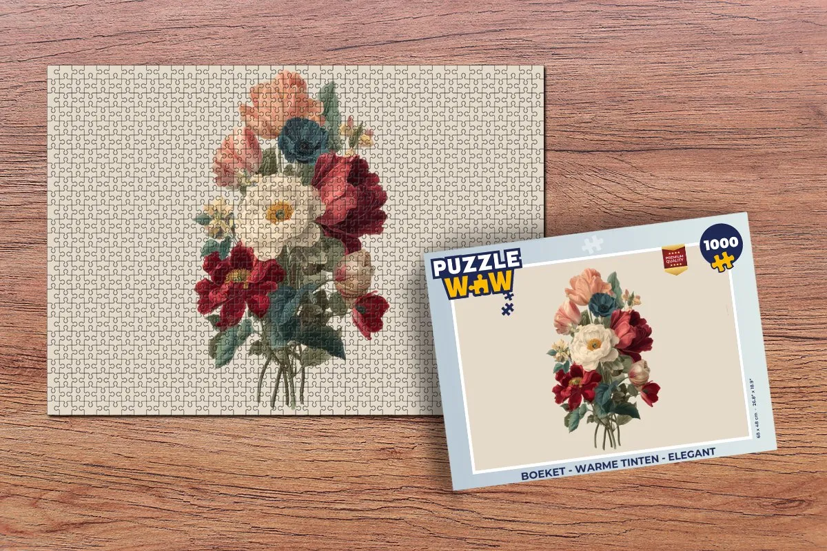 PuzzleWow Legpuzzel Boeket 1000 Stuks - Elegant