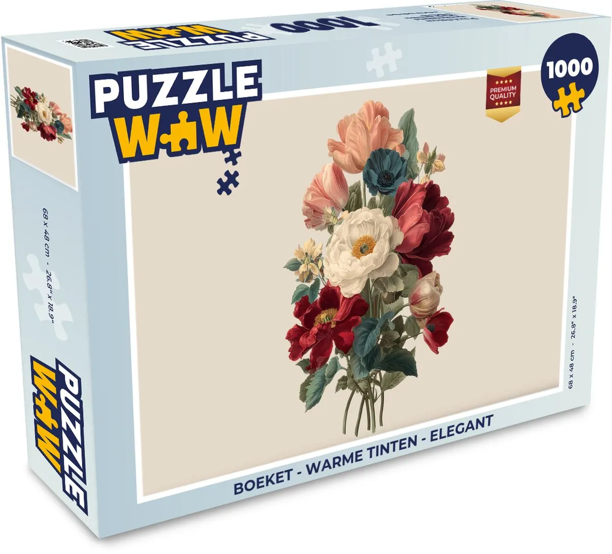 PuzzleWow Legpuzzel Boeket 1000 Stuks - Elegant