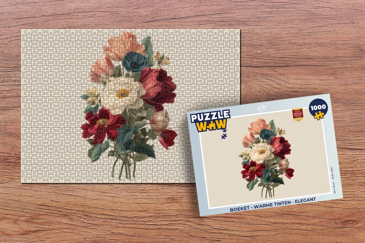 PuzzleWow Legpuzzel Boeket 1000 Stuks - Elegant