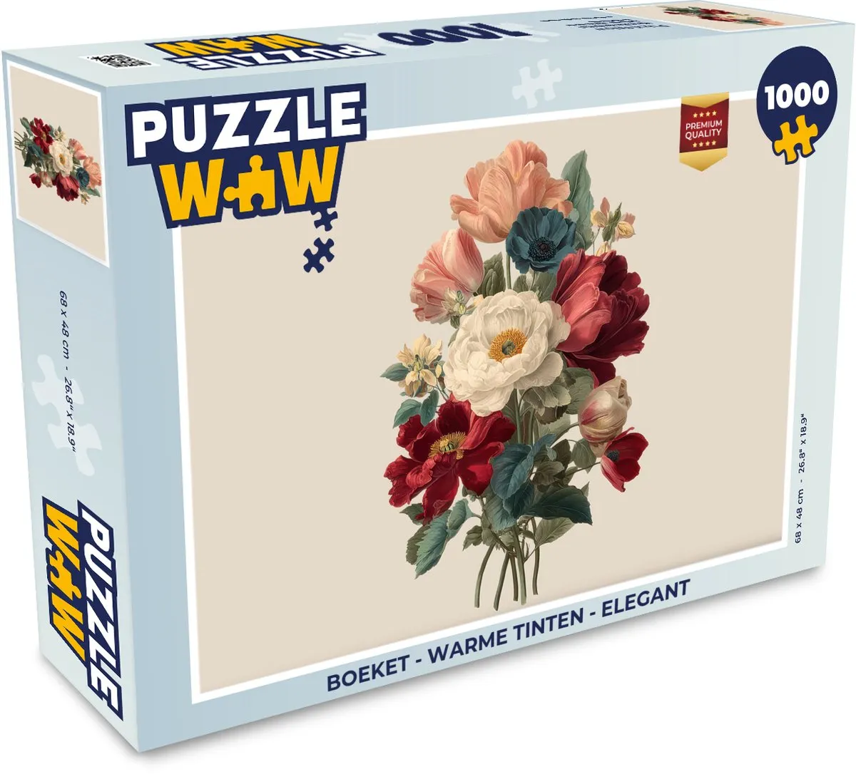 PuzzleWow Legpuzzel Boeket 1000 Stuks - Elegant