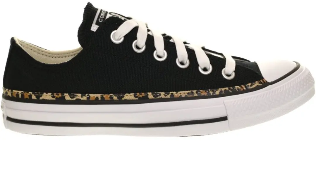 Lage All Stars Converse Zwart Leopard maat 37