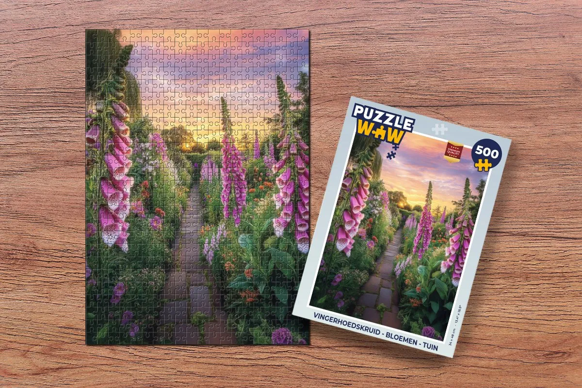 PuzzleWow Vingerhoedskruid Bloemen Legpuzzel 500 Stuks