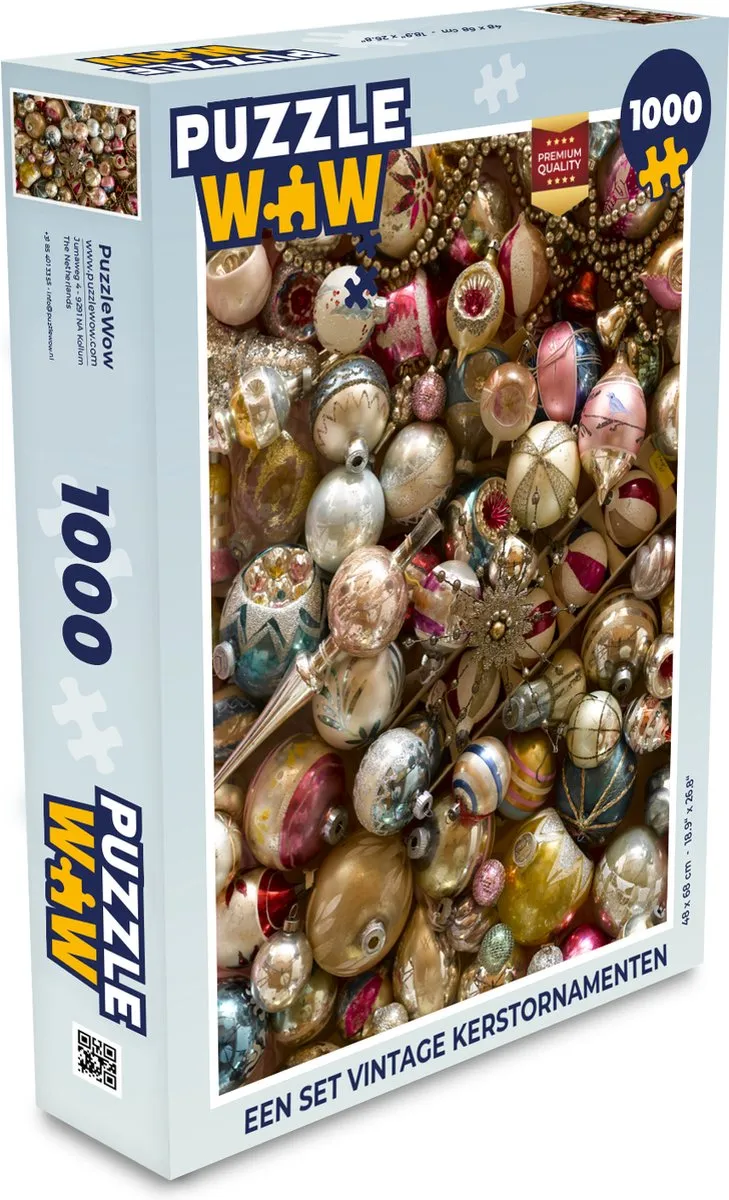 PuzzleWow Kerstpuzzel 1000 Stuks - Multicolor