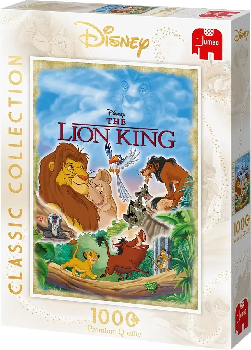 Jumbo Disney Classic Collection Lion King Legpuzzel 1000 Stuks - Meerkleurig - afbeelding 3 van 5
