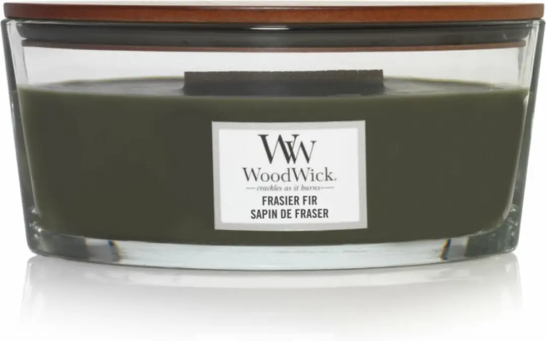 Woodwick Heartwick Flame Ellipse Geurkaars Frasier Fir - 50 uur - afbeelding 3 van 6