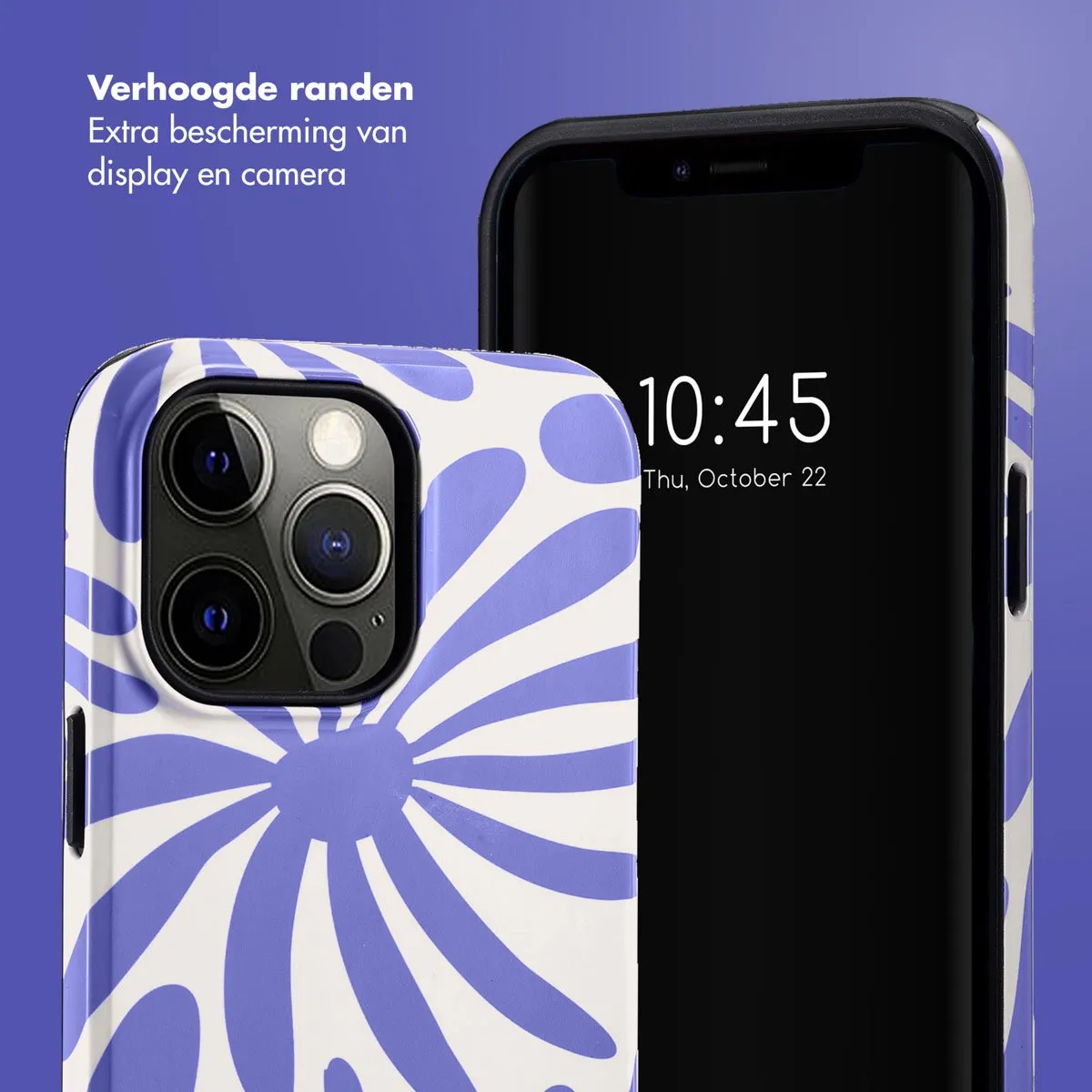 Selencia Hoesje iPhone 14 Pro Max Modern Bloom Sapphire Blue