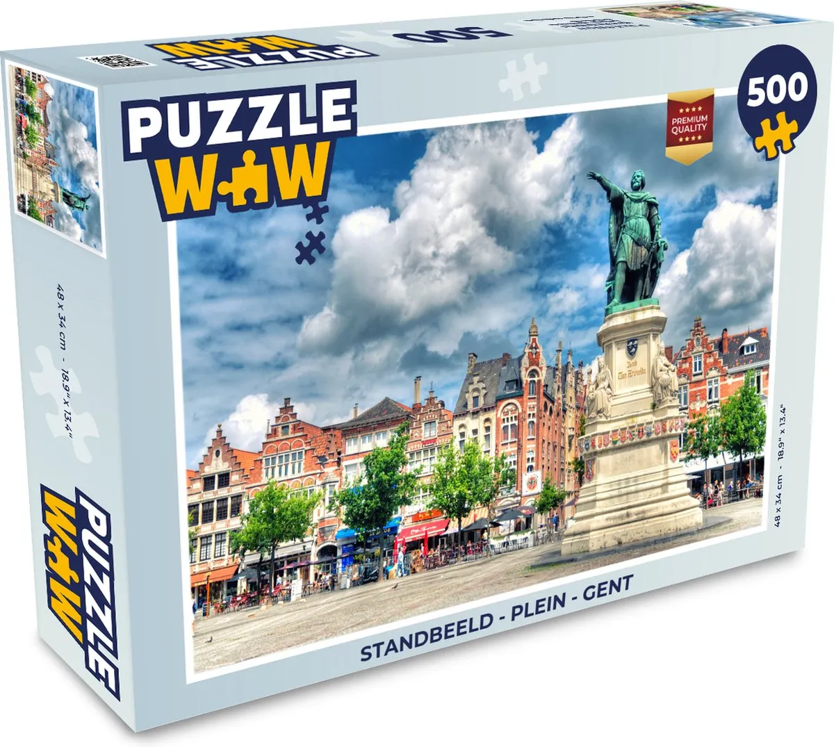 PuzzleWow Standbeeld Plein Gent Legpuzzel 500 Stuks