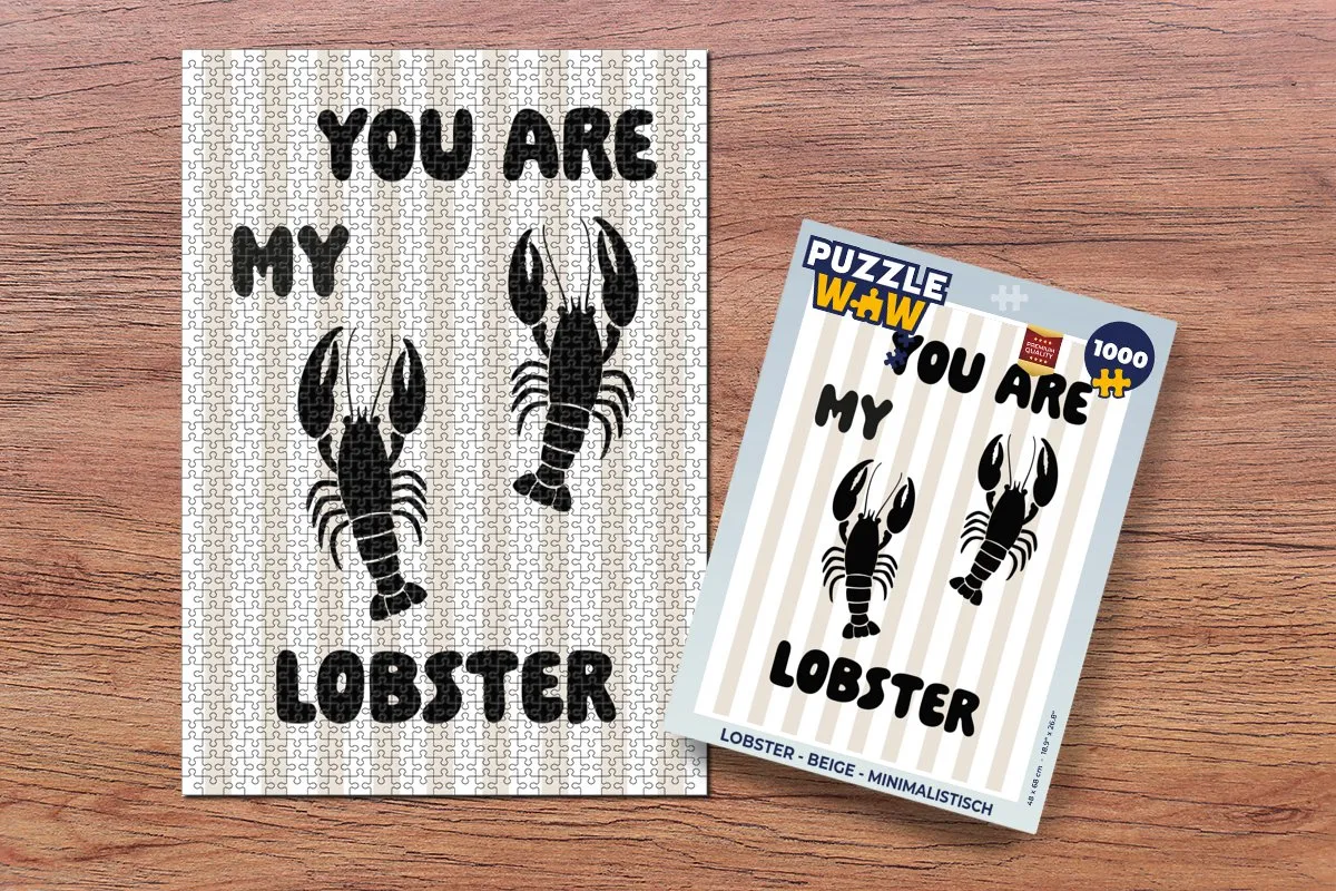 PuzzleWow Lobster Legpuzzel 1000 Stuks - Beige