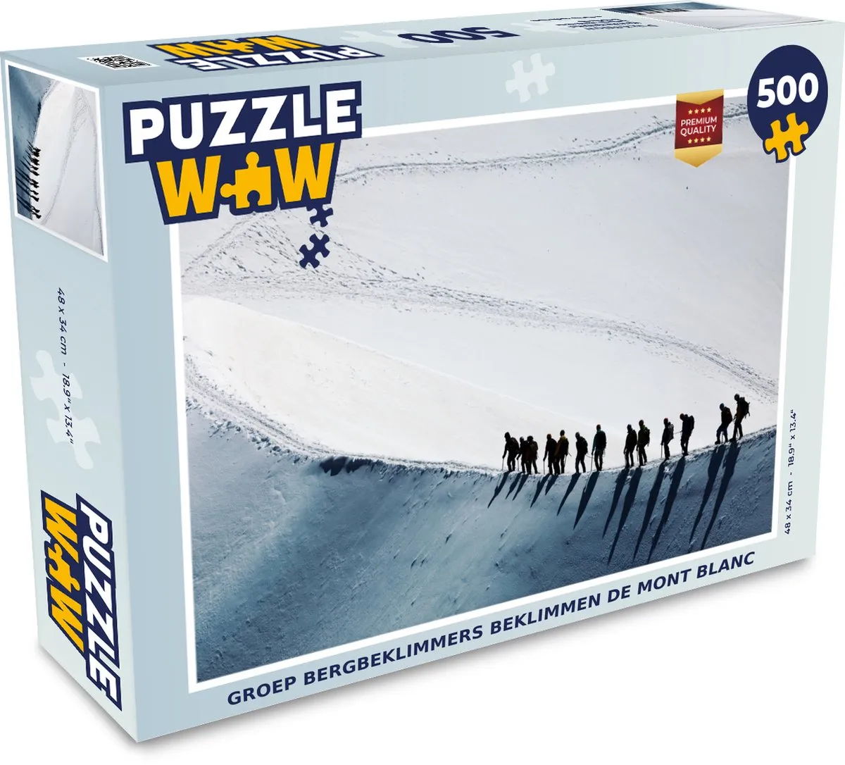 PuzzleWow Mont Blanc Bergbeklimmers Legpuzzel 500 Stuks