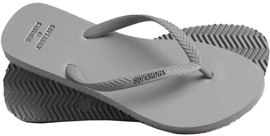 Superdry Dames Klassieke Studios Teenslippers 38/39 - Frost Grey - afbeelding 2 van 6