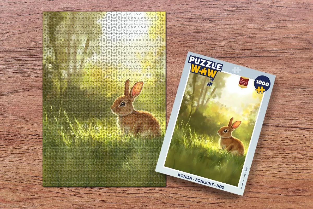 PuzzleWow Konijn Zonlicht Legpuzzel 1000 Stuks