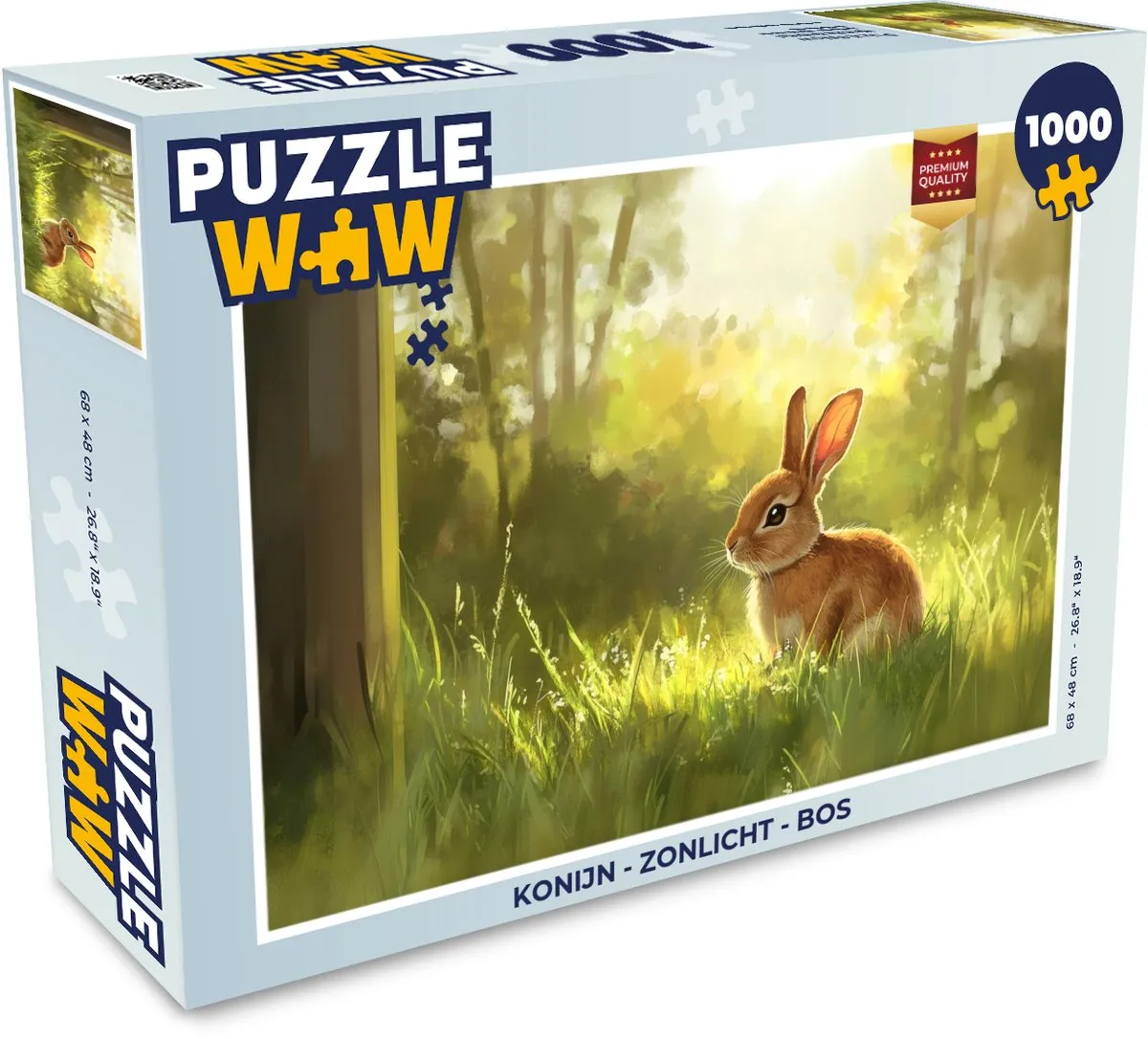 PuzzleWow Konijn Zonlicht Legpuzzel 1000 Stuks