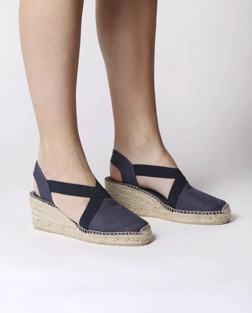 Toni Pons Espadrille Sandalen blauw Textiel