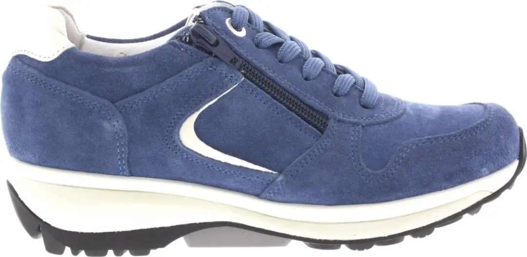 Dames Veterschoenen Xsensible Jersey Denim Jeansblauw