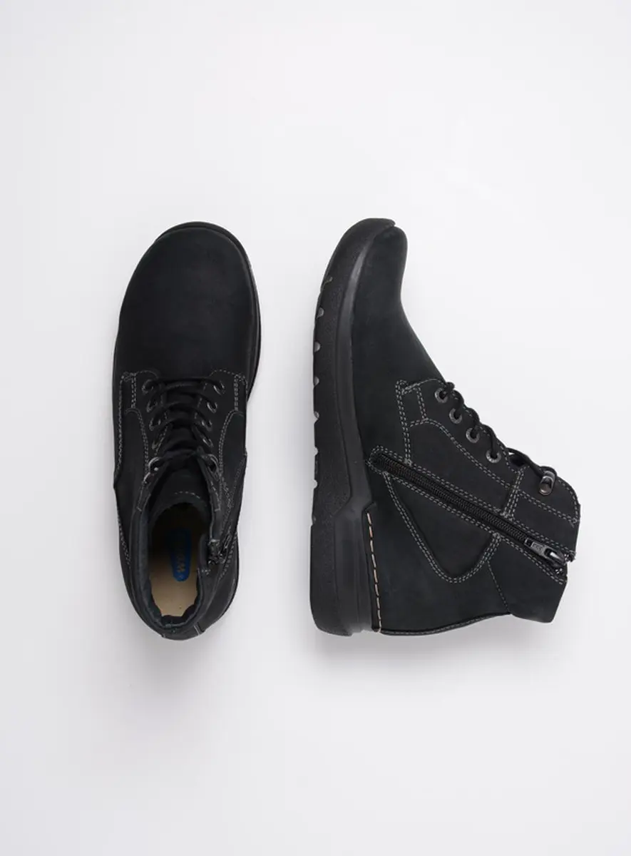 Wolky Whynot HV Hoge Veterschoenen - Zwart Nubuck - afbeelding 5 van 6