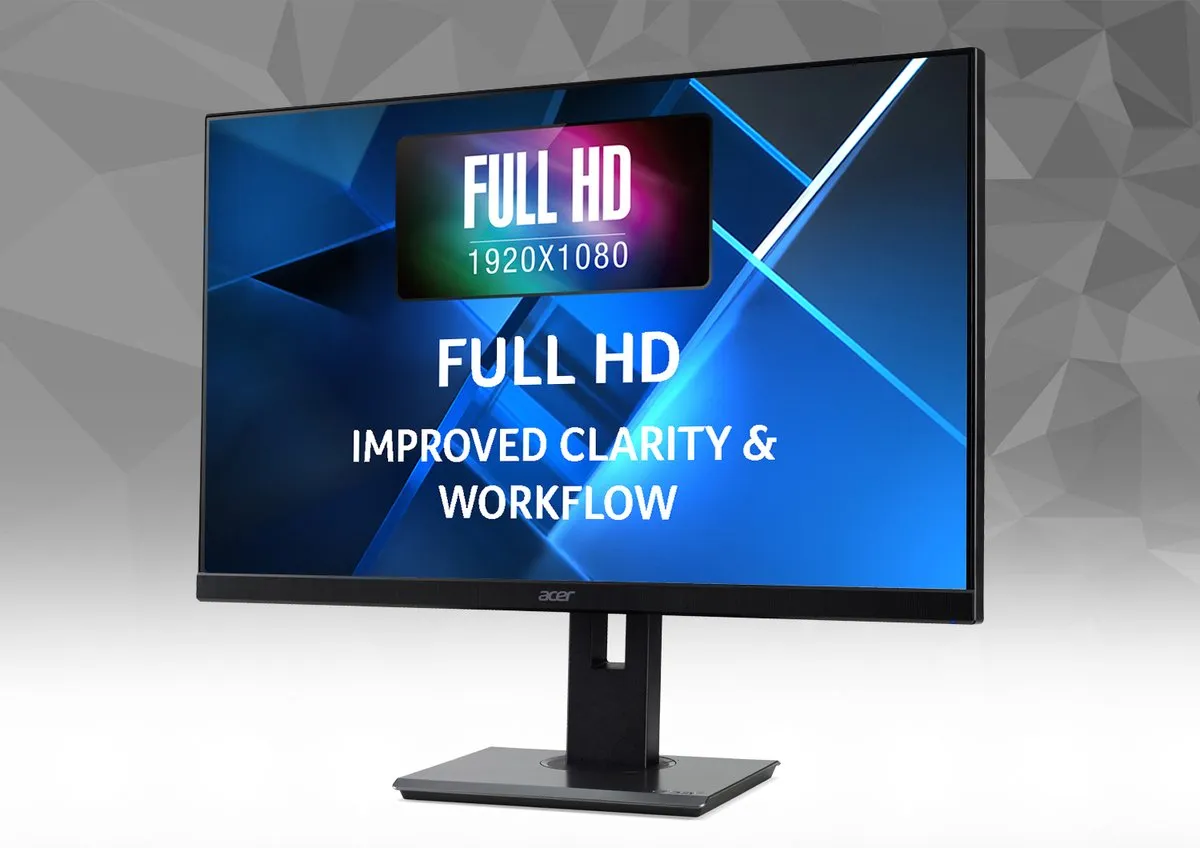 Acer B247YCbmipruzx Monitor 23.8" - IPS 4ms 250nits - HDMI/DP/USB-C - Zwart