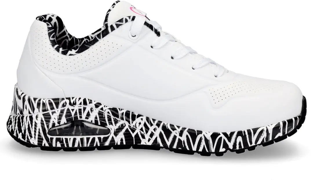 Skechers Uno Loving Love Dames Sneakers - Wit