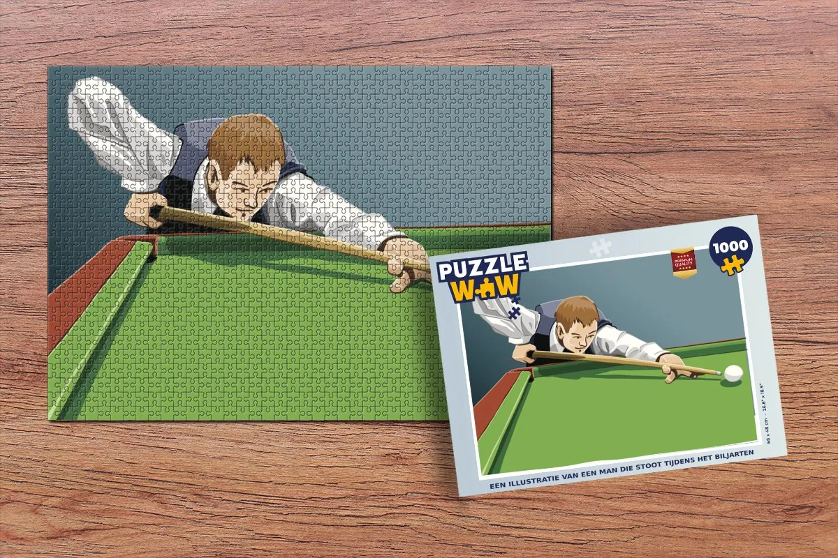 PuzzleWow Biljart Puzzel 1000 Stuks - Multicolor