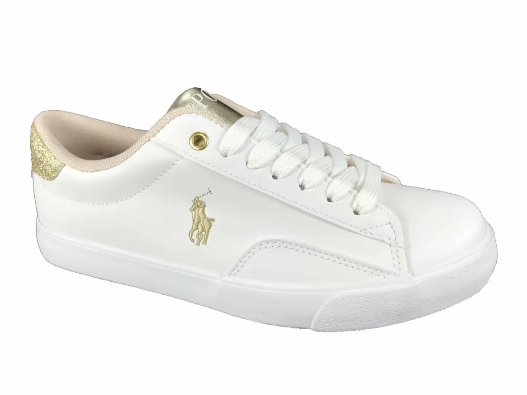 Ralph Lauren Theron V Dames Schoenen - Wit/Goud - Maat 36