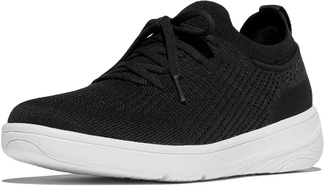 FitFlop Super-Q Knit Slip-On Laced Sneakers 40 - Zwart