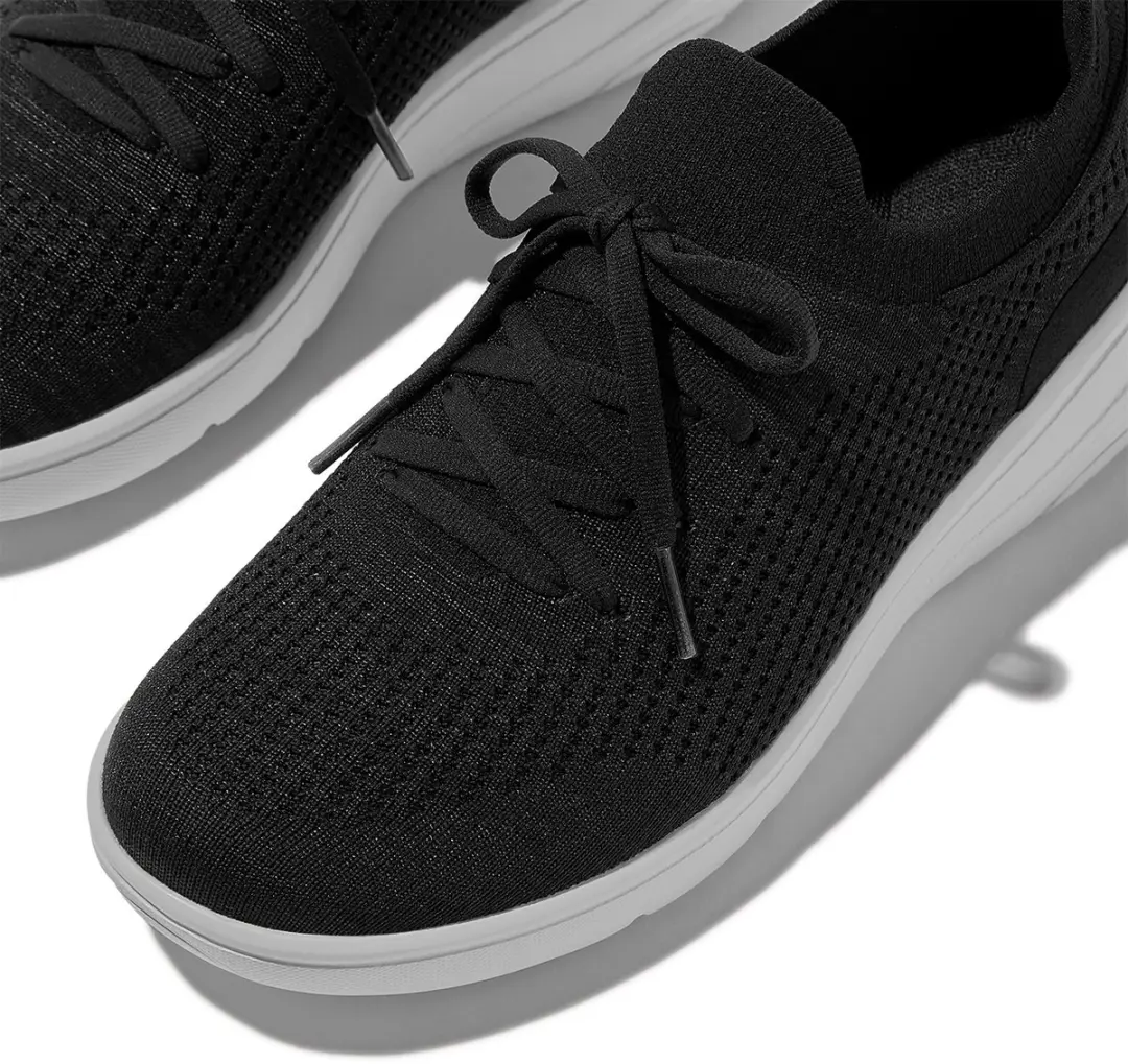 FitFlop Super-Q Knit Slip-On Laced Sneakers 40 - Zwart
